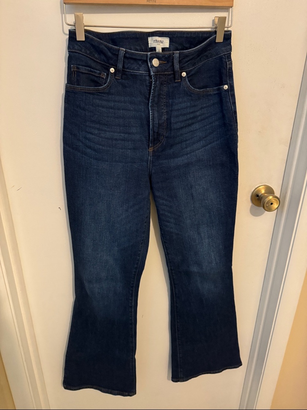 LOFT Dark Blue Wide Leg Jeans